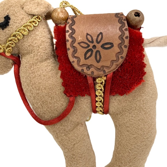 Vintage Plush Camel Christmas Holiday Ornaments Saudi Arabia Bundle of 3 - Picture 7 of 8